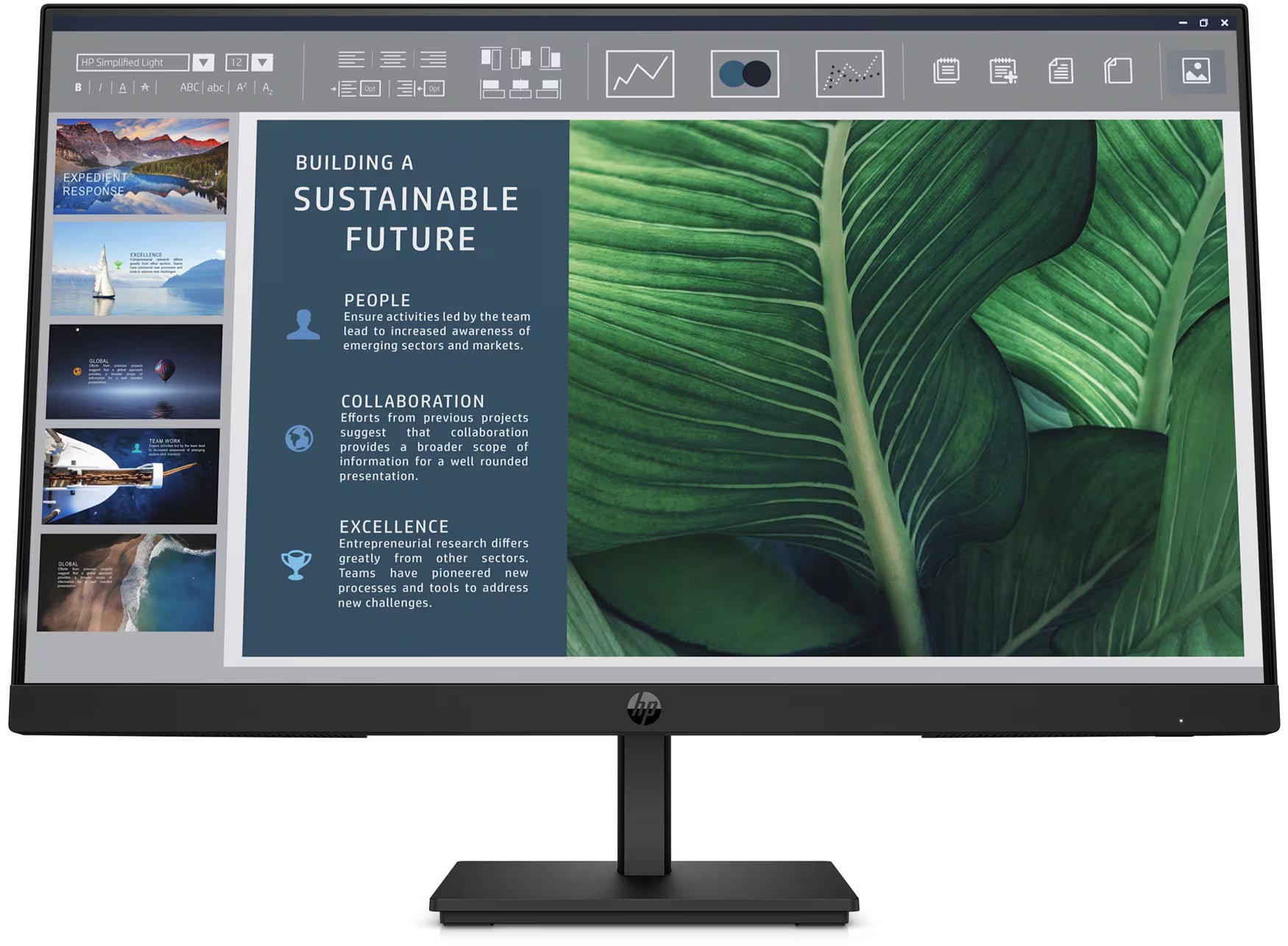 Monitor - HP - LED-backlit LCD monitor - 23.8