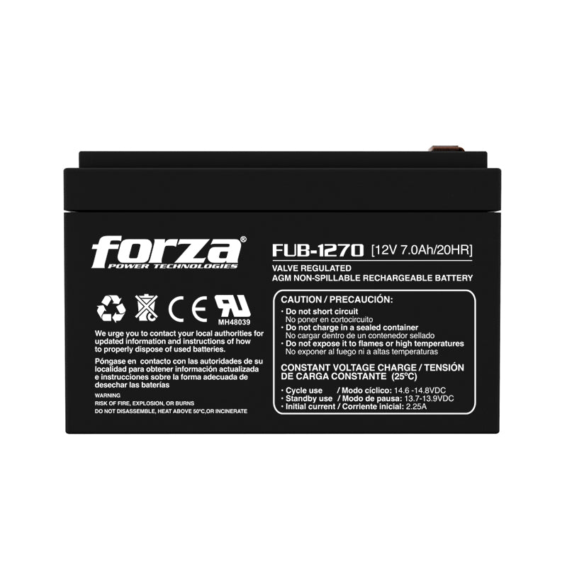 Batería de Respaldo Forza FUB-1270 - Batería - 12V