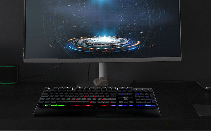 Teclado Gamer KlipXtreme Armiger con iluminación RGB multicolor