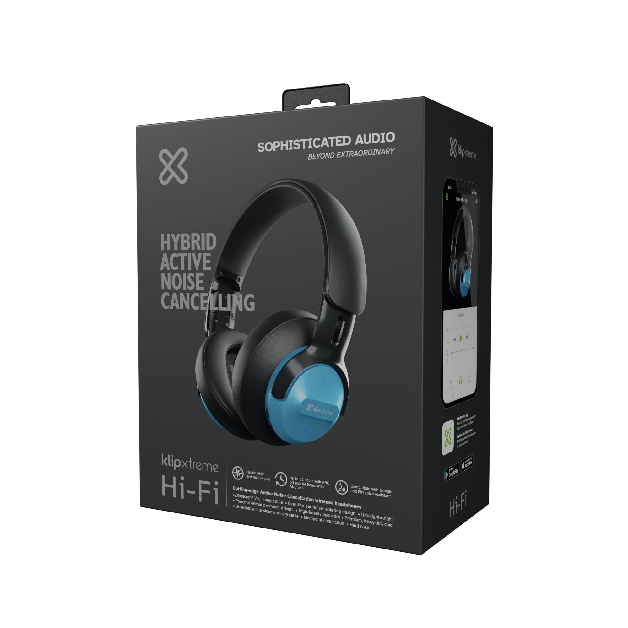 Audífonos Klip Xtreme Hi-Fi – Sophisticated Audio – Wireless con Cancelación Activa de Ruido Híbrida (ANC)-KNH-750