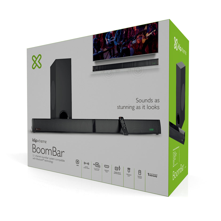 Bocina Klip Xtreme KSB-230 | Barra de Sonido Bluetooth 2.0 – Entradas AUX y USB