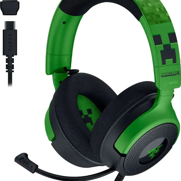 Audífonos - Razer Kraken V4 X Minecraft Edition – Headset con Micrófono HyperClear RGB
