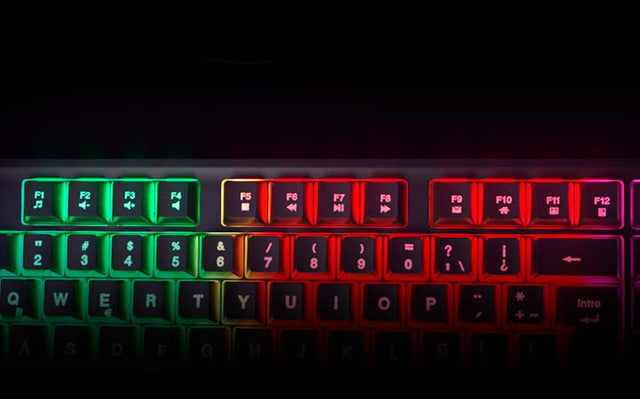 Teclado Gamer KlipXtreme Chevalier con Iluminación RGB Multicolor