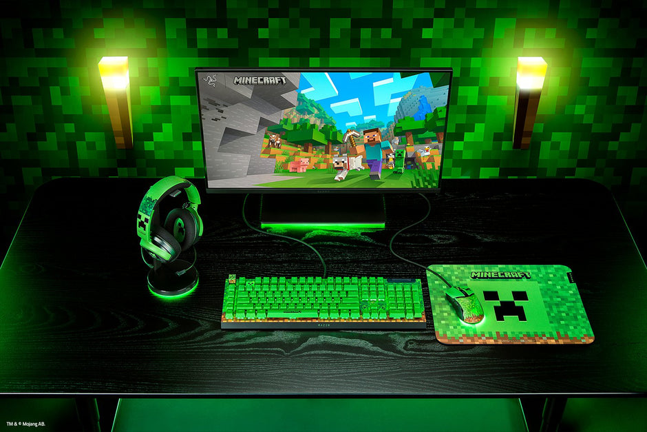 Audífonos - Razer Kraken V4 X Minecraft Edition – Headset con Micrófono HyperClear RGB